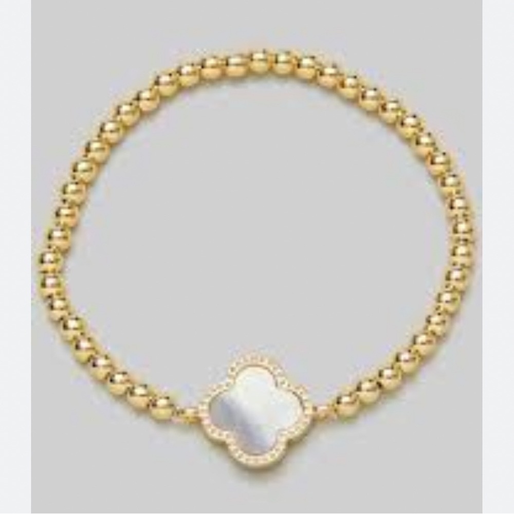 Gold ball stretch bracelet